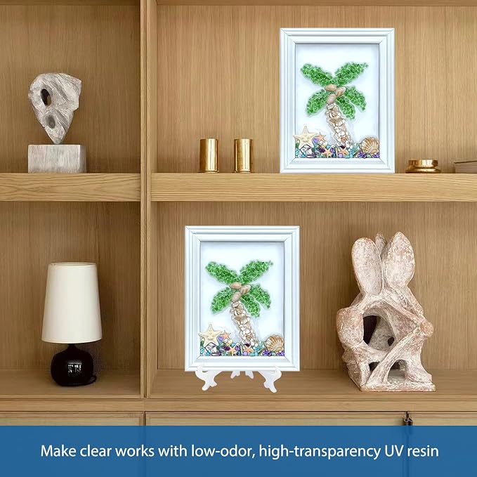 CIYOJA Sea Glass Stained Glass Kit – Coconut Tree Resin Art Mosaic Kit - Image 4