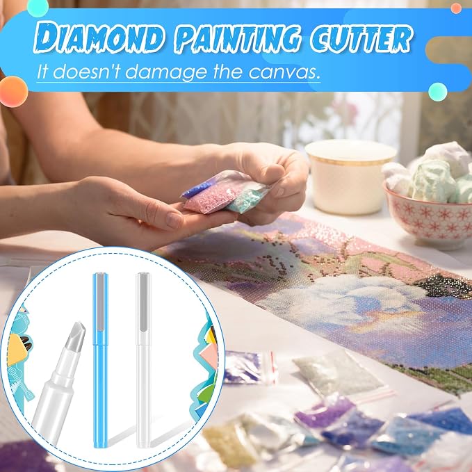 2 Pcs Ceramic Blade Cutter Pen, DIY Diamond Painting Release Paper Craft Knife - Image 3