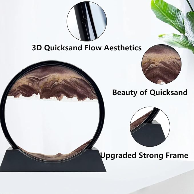 Moving Sand Art Liquid Motion, 3D Deep Sea Sandscape Color Quicksand Decor - Image 4