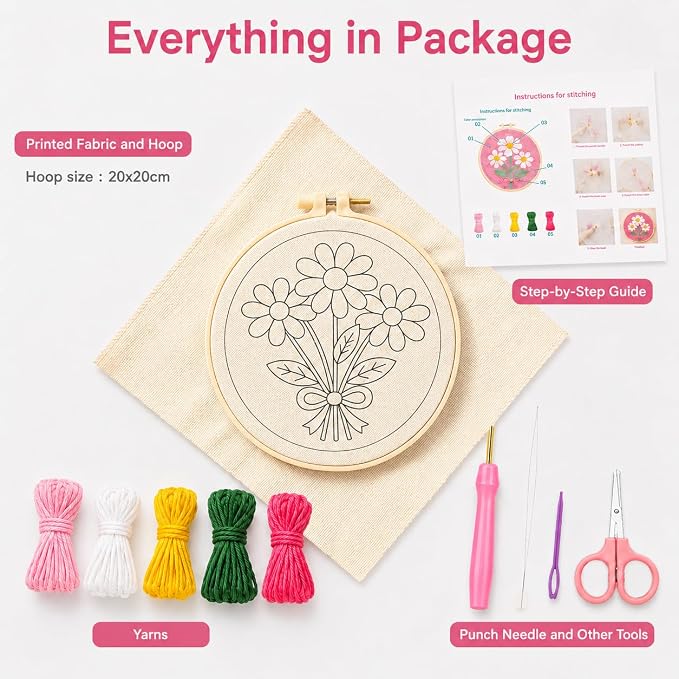 ZMYORAH Punch Needle Kit for Beginners, DIY Punch Needle Starter Set - Image 2