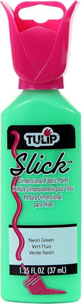 Tulip 65042 Dimensional Fabric Paint 1.25oz Slick Neon Green by Tulip