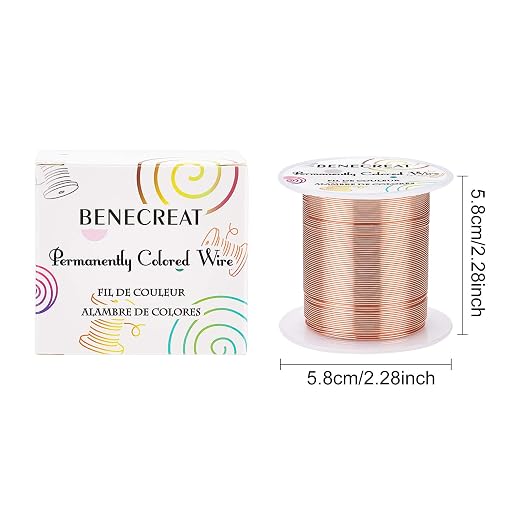 BENECREAT 22 Gauge 55 Yards Jewelry Beading Wire Tarnish Resistant Copper Wire - Image 2