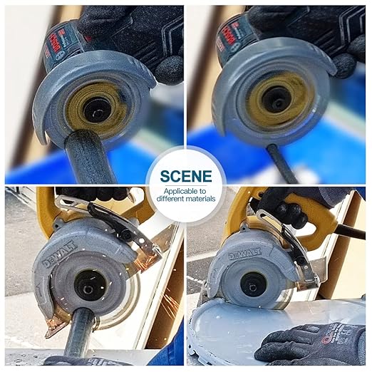 HIGHDRIL Diamond Metal Blade 3" 75mm x Arbor 3/8" 10mm - 4pcs Angle Grinder Cutting Disc for Steel Pipe, Bar, Plate, Box Section, Angle