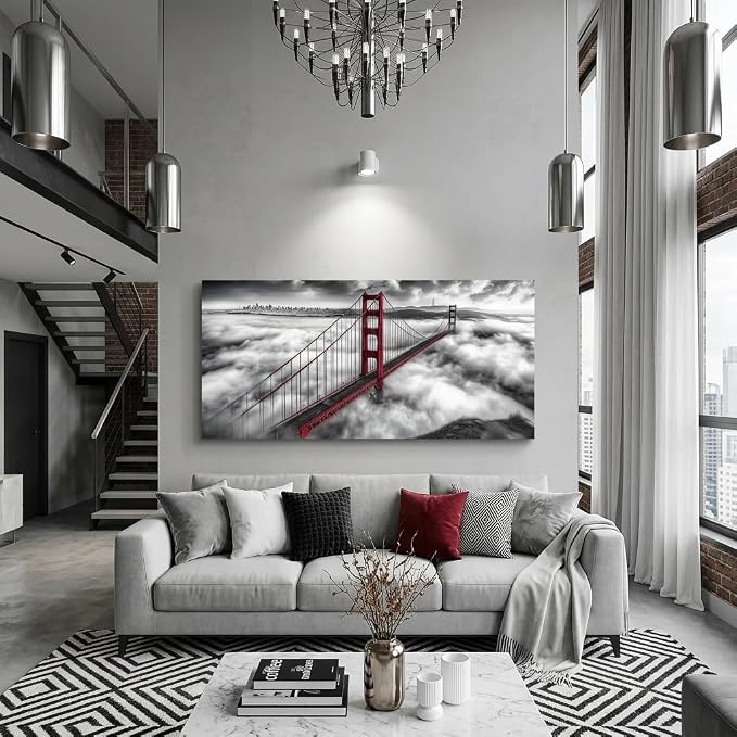 ZESTRILIA San Francisco Golden Gate Bridge Wall Art, Decor - Image 4