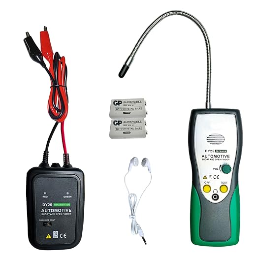 Professional Automotive Circuit Tracer - 6-42V Short & Open Finder with Adjustable Probe | Car Wire Tracker for Short Circuit Detection, Broken Wires & Current Leaks | Electrical Diagnostic