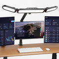 LED Desk Lamp with Clamp,Adjustable Swing Arm Desk Lamps for Home Office,Dimmable Tempering Eye Care Light Bright Modern Led Table Lamp