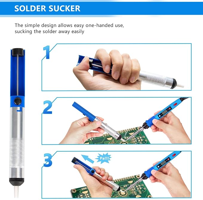 Soldering Iron Kit, 80W 110V Upgraded Digital Electric Solder Irons, - Image 3