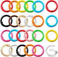 Round Carabiner Clip Bulk 20pcs 1.3 Inch Colorful Circle Carabiner Key Ring by Cmidy