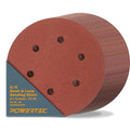 POWERTEC 40/60/80 Grit, 75 PK, 6 Inch Sanding Discs – Hook and Loop, 6-Hole Aluminum Oxide Orbital Sander Pads, Woodworking Round Sandpaper for Random Orbital, Air, Pneumatic & DA Sanders (45250)