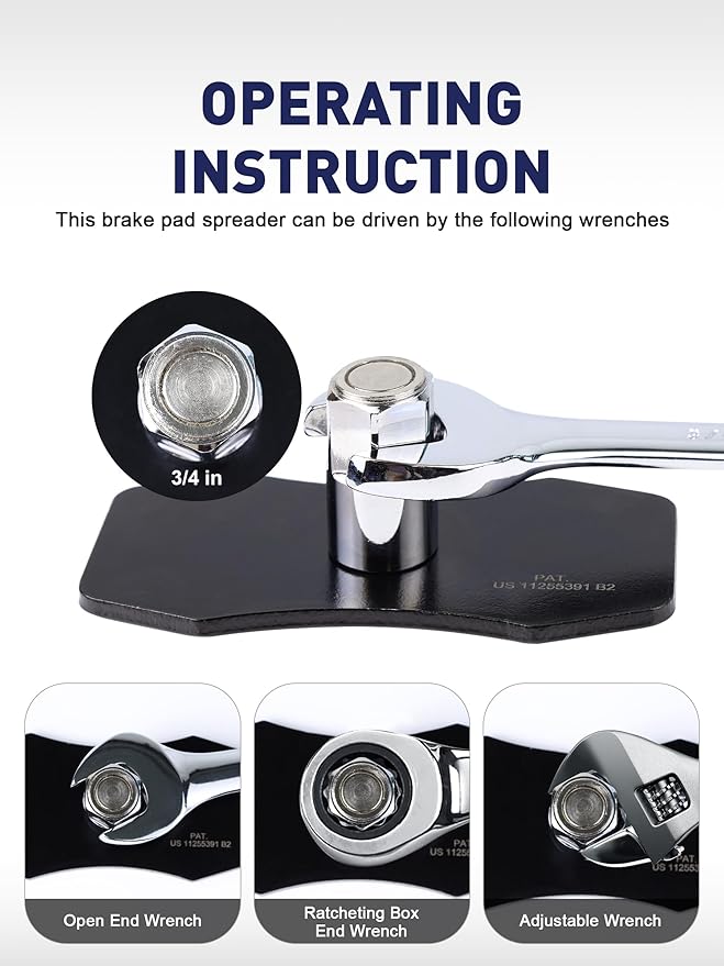 SMART JERRY - Brake Caliper Compression Tool, Caliper Piston Compressor Tool, Brake Caliper Tool, Brake Piston Compressor Tool, Universal Brake Pad Spreader for Car Brake Repair Installation