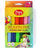 Pepy Plastilina Reusable and Non-Drying Modeling Clay; Box of 12-Color Sticks by Pepy