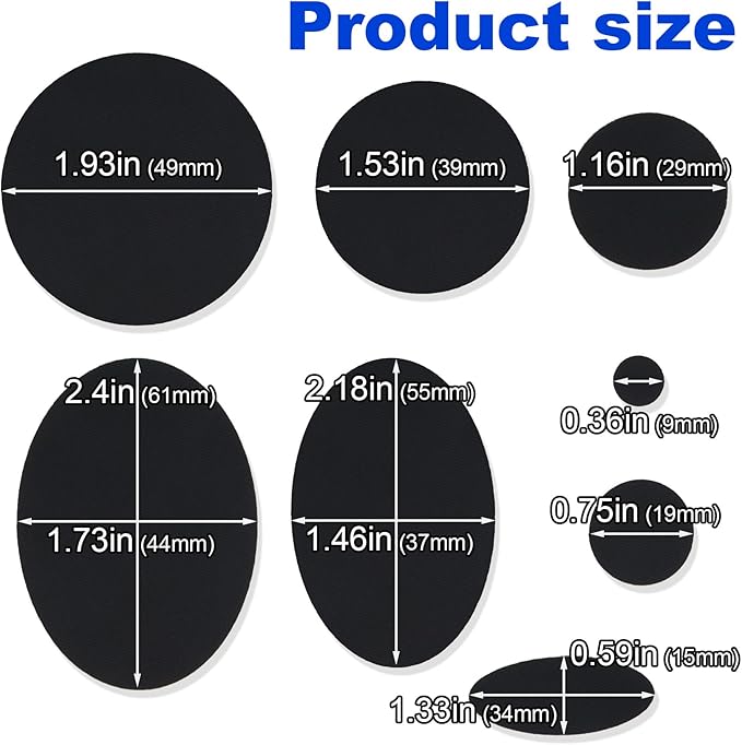16PCS Down Jacket Repair Patch, Self Adhesive Puffer Jacket Repair Kit, Black Nylon Fabric Repair Tape for Coats, Tents, Sleeping Bags