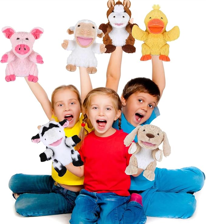 Liliful 6 Pieces Animal Hand Puppets Kids Hand Puppets - Image 5