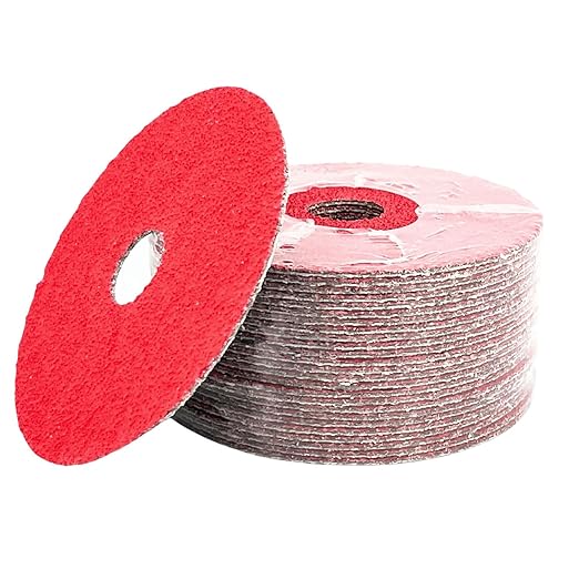 VSM 50-Pack - 5 inch 50 Grit (Medium) - Ceramic Resin Fiber Discs with Top-Size, Tear Resistant Fiber Backing, Durable, Hand-Held Machine Compatible Sanding Discs