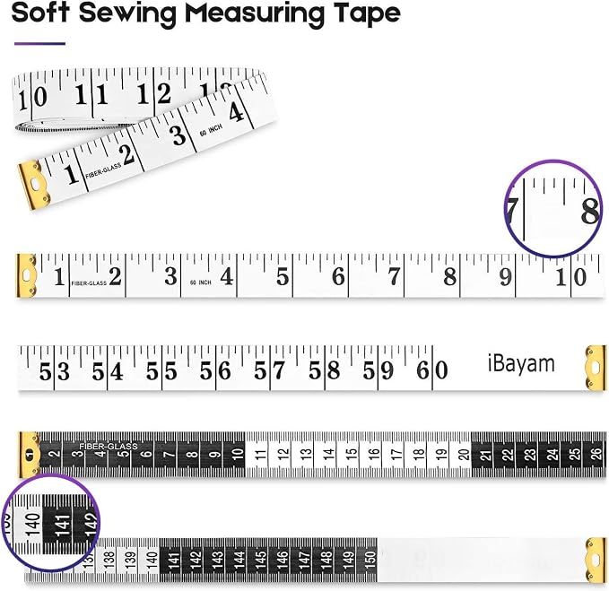 iBayam 2 Pack Tape Measure Measuring Tape - Image 3