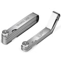 2PS Stainless Steel Feeler Gauge Set, 32 Blades Feeler Gauge & 16 Blades Offset Thickness Gauge with Standard SAE/Metric Angled & Straight Gap Tools for Valves, Spark Plugs | Laser-Etched