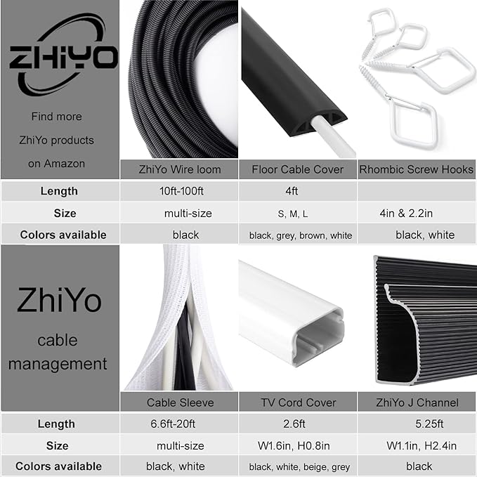 ZhiYo 50FT 3/8” Wire Loom Split Tubing Auto Wire Conduit Flexible Cover | High - Image 6