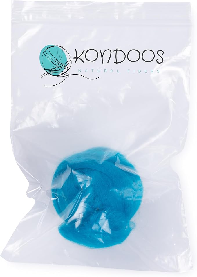 Kondoos Natural Wool roving, 2 OZ. Best Wool - Image 2