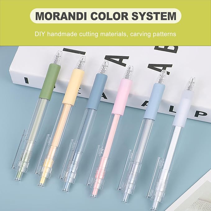 6 Pack Retractable Craft Knife Pen Set Precision Hobby Cutting Tools - Image 4
