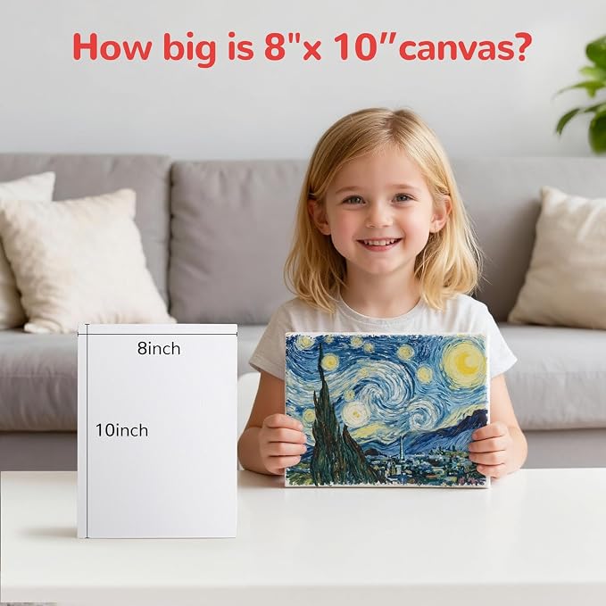 100 Pack 8x10 Inch Flat Canvas Boards - Image 2