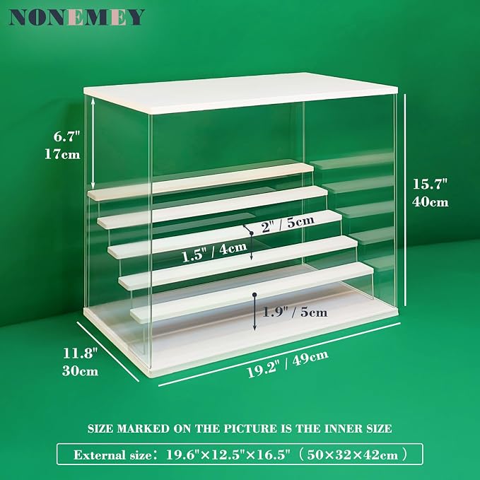 Acrylic Display Case with Light, Upgraded 3 Color Light & Adjustable Brightness - Image 2