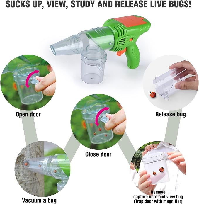 PLAY Bug Vacuum for Kids, Bug Catcher kit for Kids, Eco-Friendly Bug Suction - Image 3
