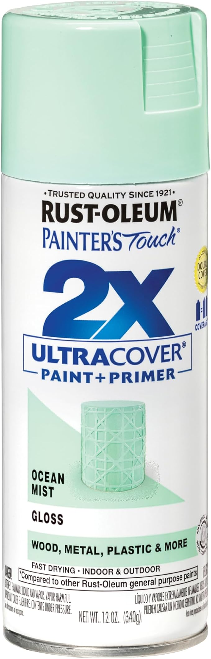 Rust-Oleum Painter's Touch 2X Ultra Cover Spray Paint, Gloss Ocean Mist | by Rust-Oleum