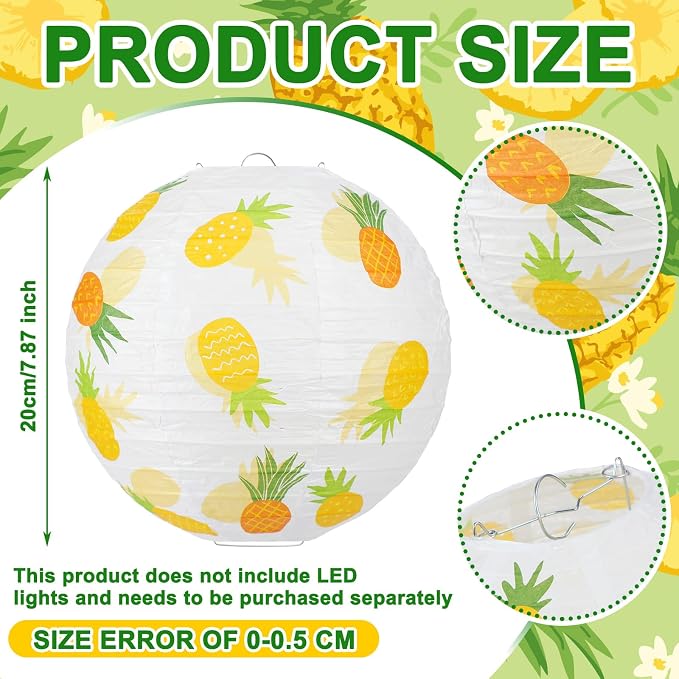 Panelee 12 Pcs Pineapple Party Decorations Hawaiian Party Hanging Supplies 8 - Image 2