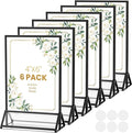 Acrylic Sign Holder 4X6 Black Picture Frame Double-Sided -6 Pack | Sign Stand by AcrylicSignHolderMahjongRacks%EF%BC%8CMahjongBags