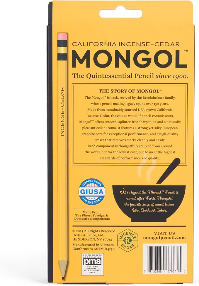 Mongol Classic Incense Cedar #2 Pencil - Image 5