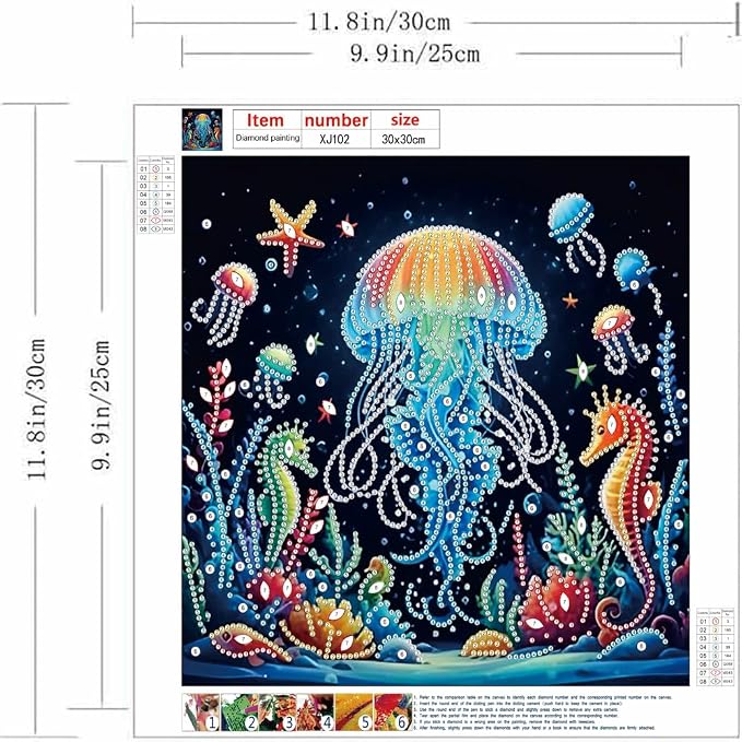 ZQEATRY Jellyfish Special Shape Diamond Art Kits - Image 6