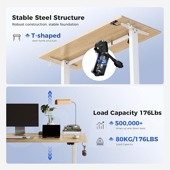 Agilestic Electric Standing Desk, 48 x 24 Inches Height Adjustable Desk - Image 5