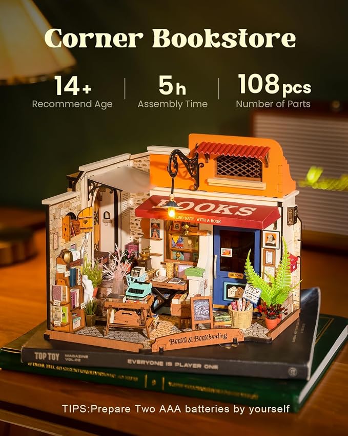 Rowood Miniature House Kit, Mother's Day Mini House Building Kit - Image 5