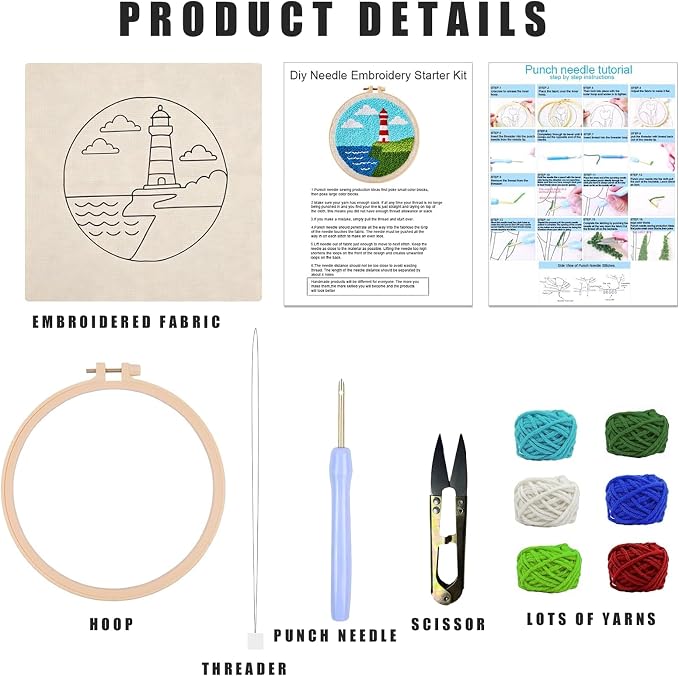 DIY Punch Needle Kit for Beginners, All-in-One Embroidery Starter Set for - Image 3