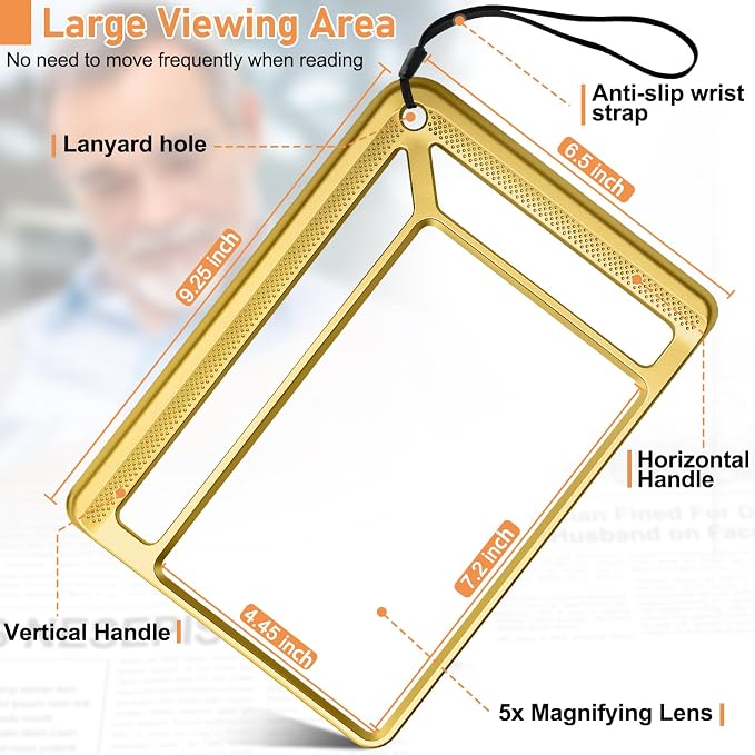 AKKYCVS 5X Full Page Magnifying Glass - Image 4