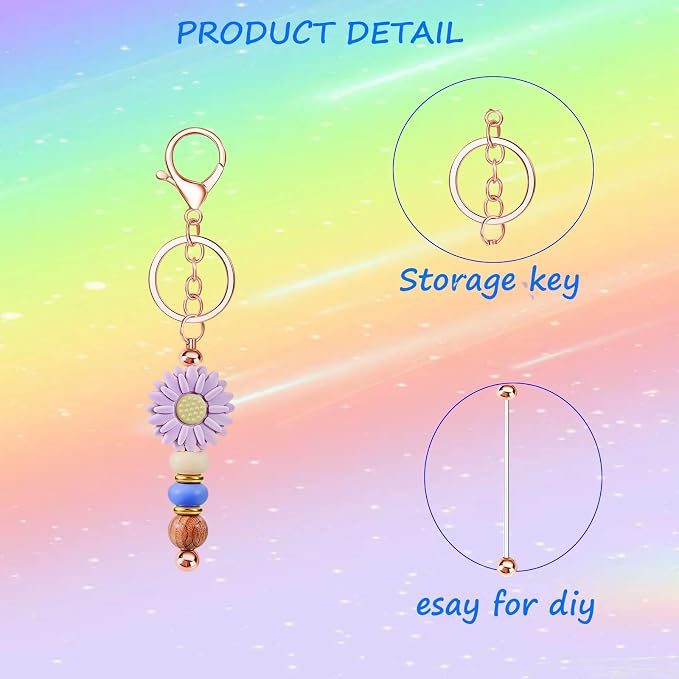 60 Pcs Beadable Keychain Bars Bulk Kit - Image 3