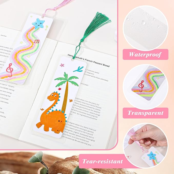 451Pcs DIY Bookmark Making Kit, 12 Mil Bookmark Laminating Pouches - Image 4