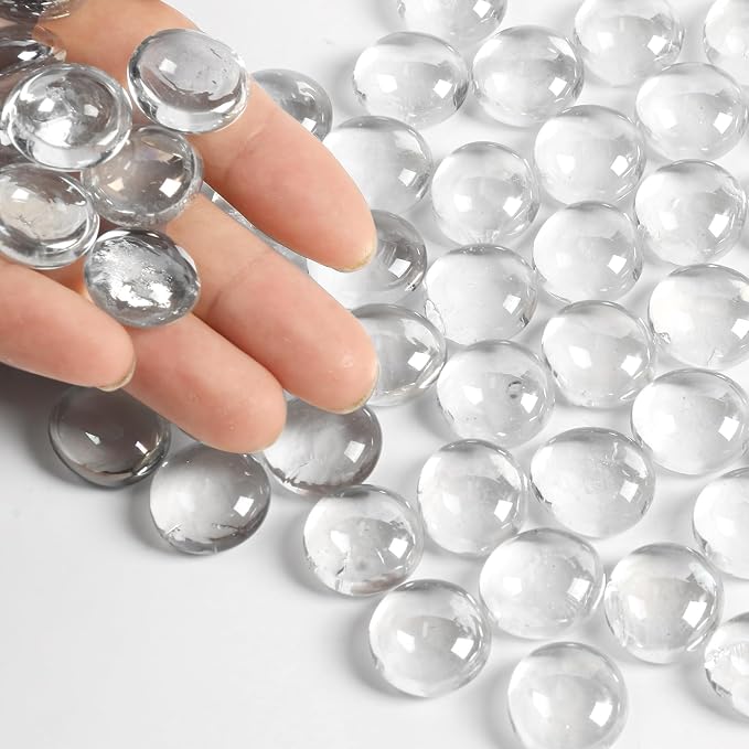 0.5lb Clear Glass Beads for Vases, Glass Pebbles - Image 3