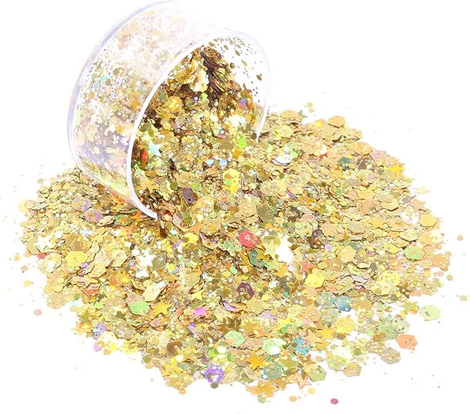 Holographic Chunky Glitter, Licool Craft Glitter - Image 3