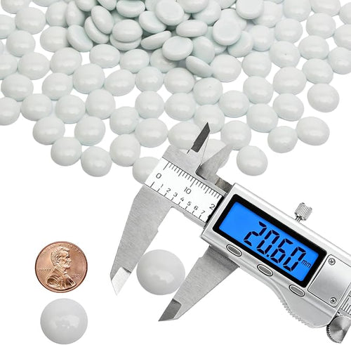 0.5 lb White Glass Beads for Vases, Glass Pebbles - Image 2
