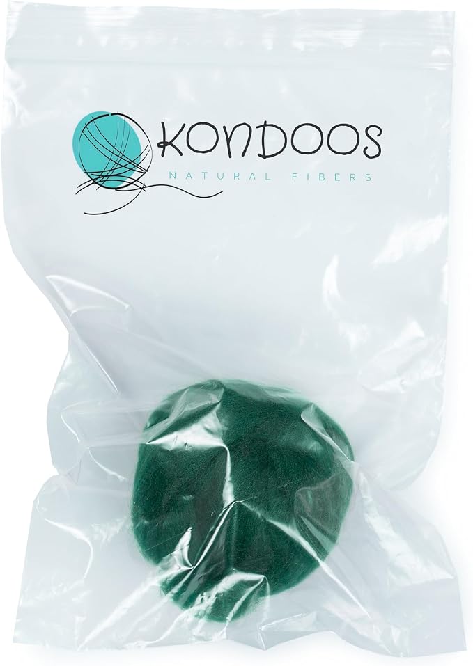 Kondoos Natural Wool roving, 2 OZ. Best Wool - Image 2
