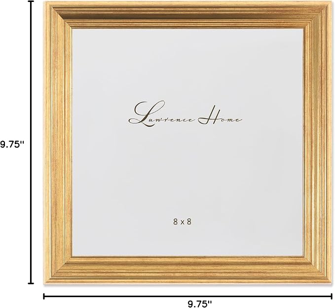 Lawrence Frames 8x8 Sutter Burnished Gold Picture Frame - Image 5