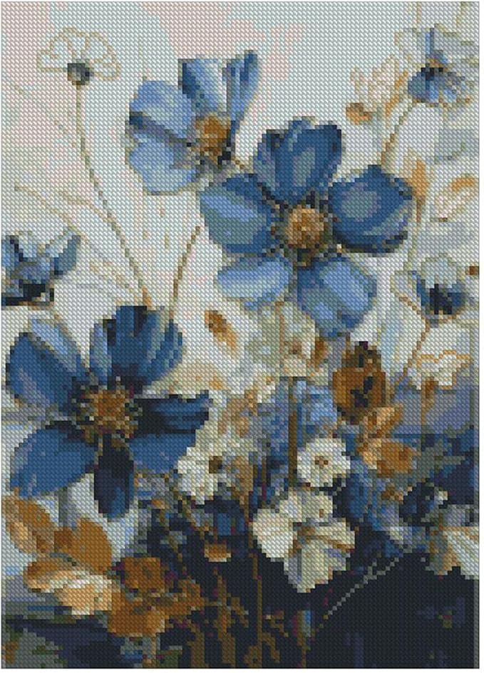 MjhRcll Floral Stamped Cross Stitch Kits, Counted Embroidery Needlepoint Kits - Image 2