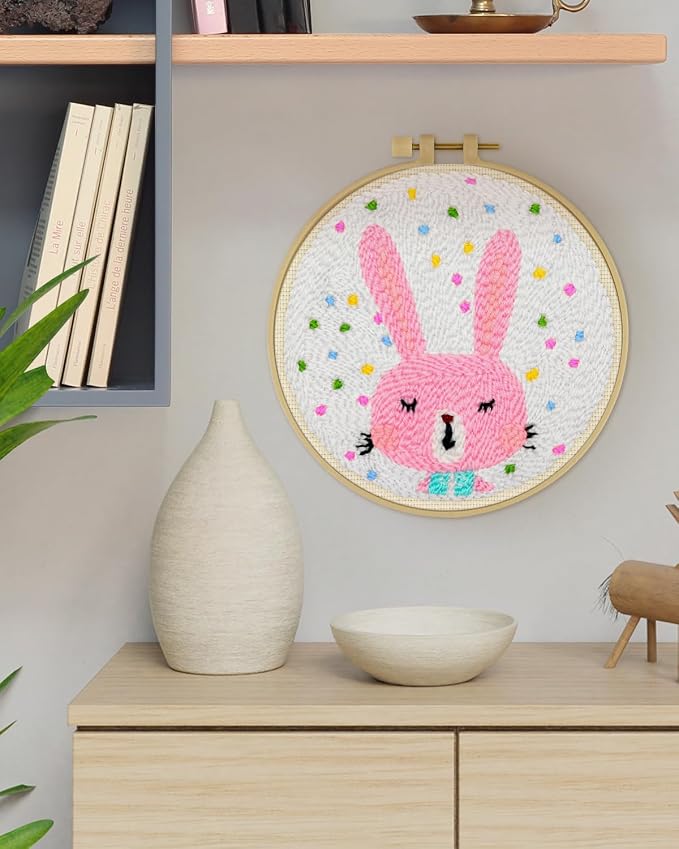 ERKOON Punch Needle Kit Adults Beginners, DIY Easy Animals Embroidery Set - Image 7