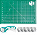 45mm Rotary Cutter and Mat Set, Fabric Cutter Wheel and 12x18 Inch Self Healing by AMASEWART