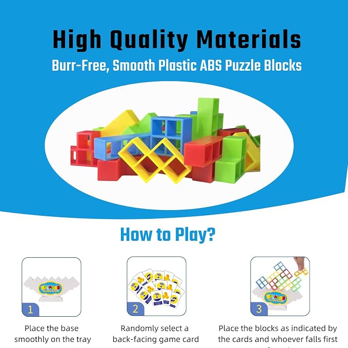 64 Pcs Stacking Tower Game - Image 5