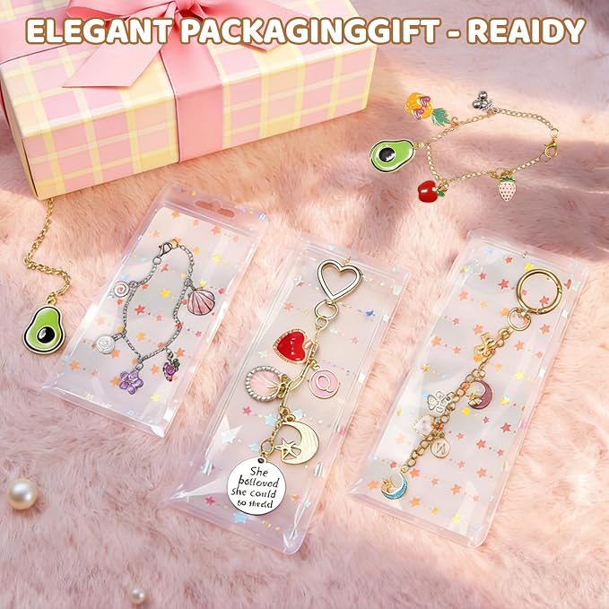 Grnheat 700 Pcs Charms Lip Gloss Keychain Making Kit - Image 4