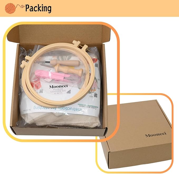 Mooncci Punch Needle Coaster Kit, Great Festival Gift and Decoration Ideas - Image 8