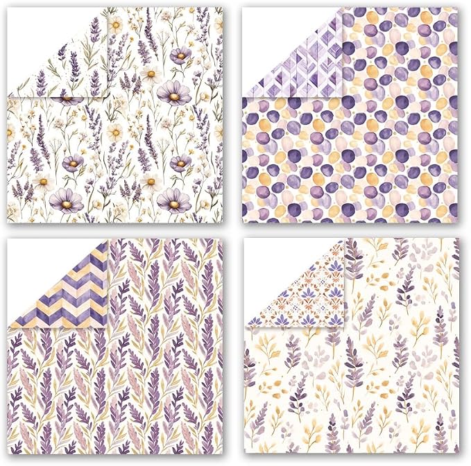 Scrapbook Paper & Scrapbooking Supplies, Lavender 6x6 Double-Sided Patterned - Image 6