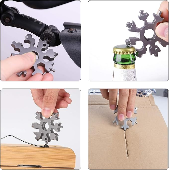 25 in 1 Small Precision Screwdriver Set with Magnetic Tools for Laptop, Xbox, MacBook, iPhone, Watch and Glasses plus 18 in 1 Snowflake Multi Tool for Men, DIY and Repair Enthusiasts